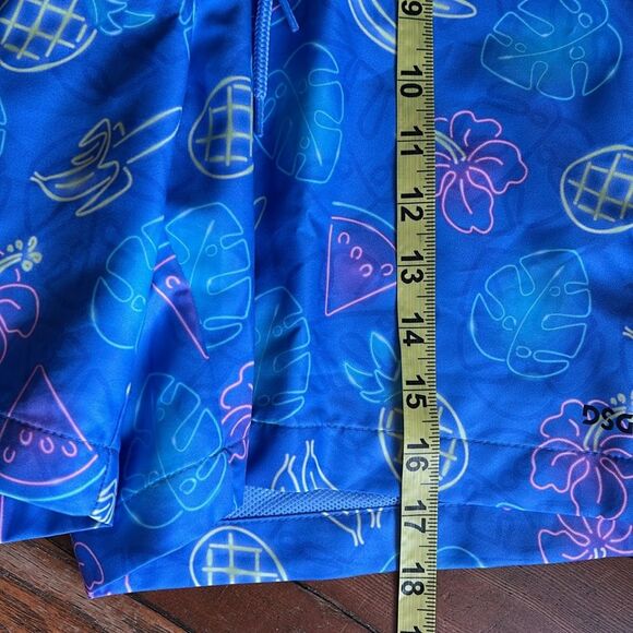 Men’s NWT Blue DSG Tropical Neon Swim Trunks/Shorts. Size Medium - Picture 7 of 8
